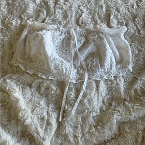 SHEIN White Bandeau Intimates Sleepwear